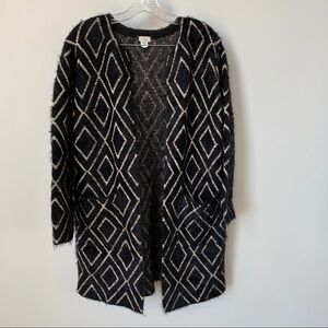 Hoss Intropia Geoplay Black & Cream Cardigan Size XS